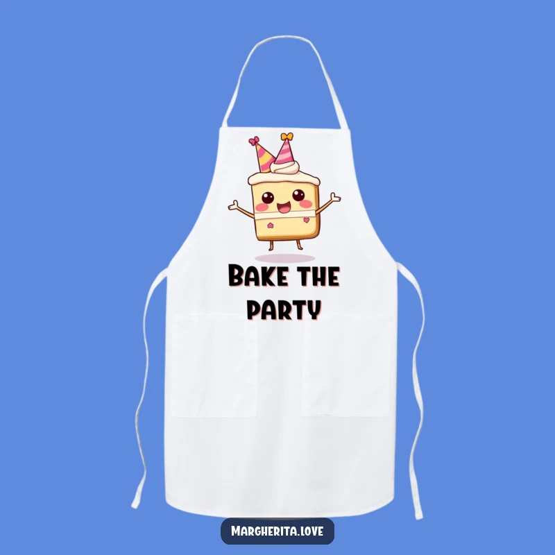Funny Happy Cake Slice Apron, Bake and Celebrate with Joy