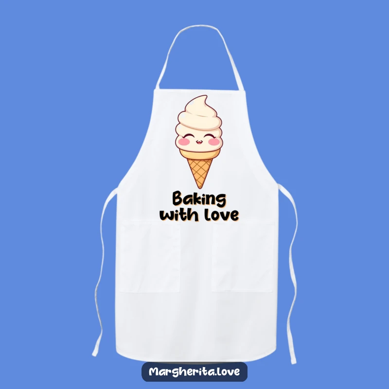 Funny Ice Cream Kiss Apron: Serve Up Smiles in the Kitchen, Perfect Gift