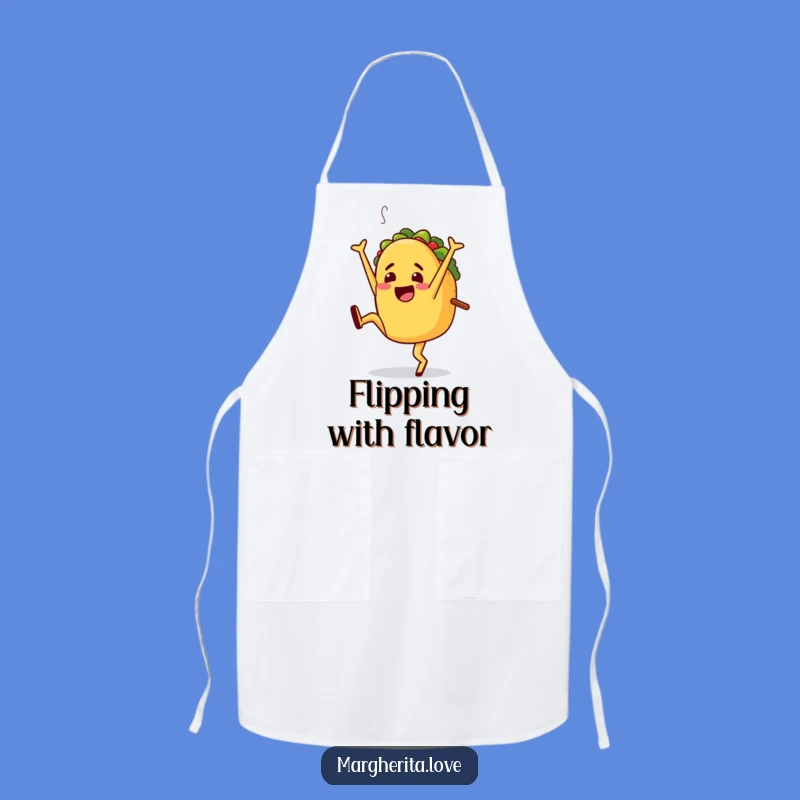 Funny Jaunty Taco Cartwheel Apron - Chef's Fiesta Fun Gift