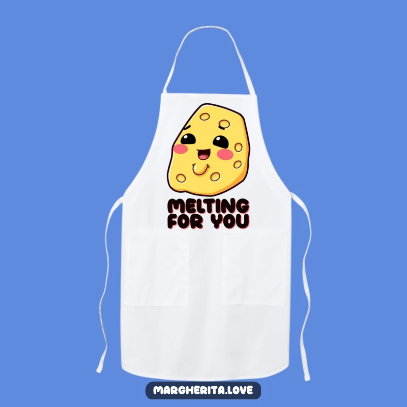 Funny Melting Cheese Slice Apron - Kitchen Humor & Foodie Gift
