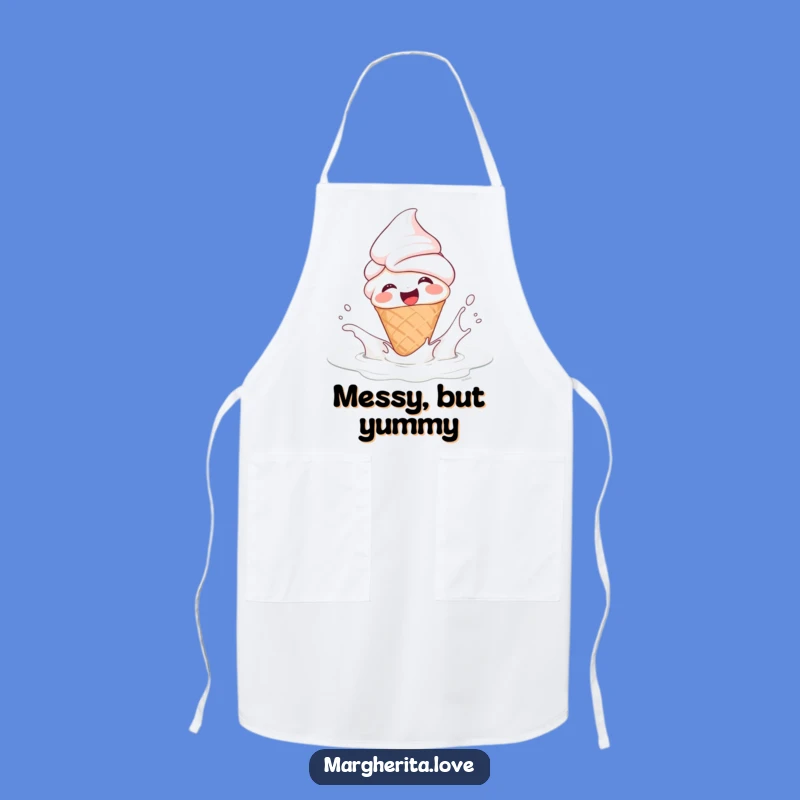 Funny Ice Cream Cone Apron: Hilarious Milk Splash Kitchen Fun