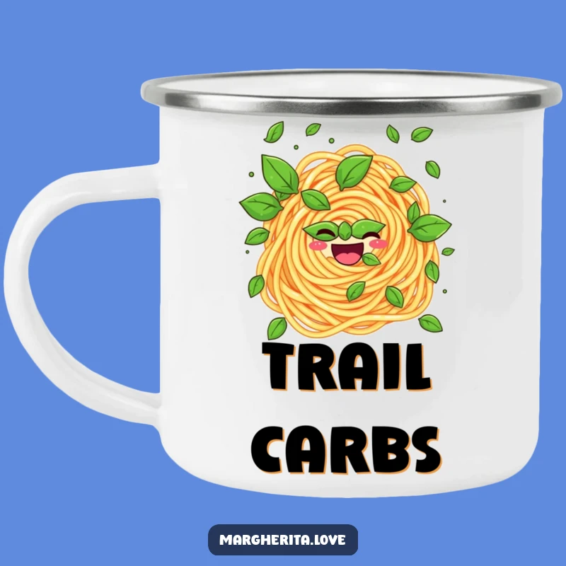 Funny Pasta Swirl Juggling Basil Camping Mug - Outdoor Humor Gift