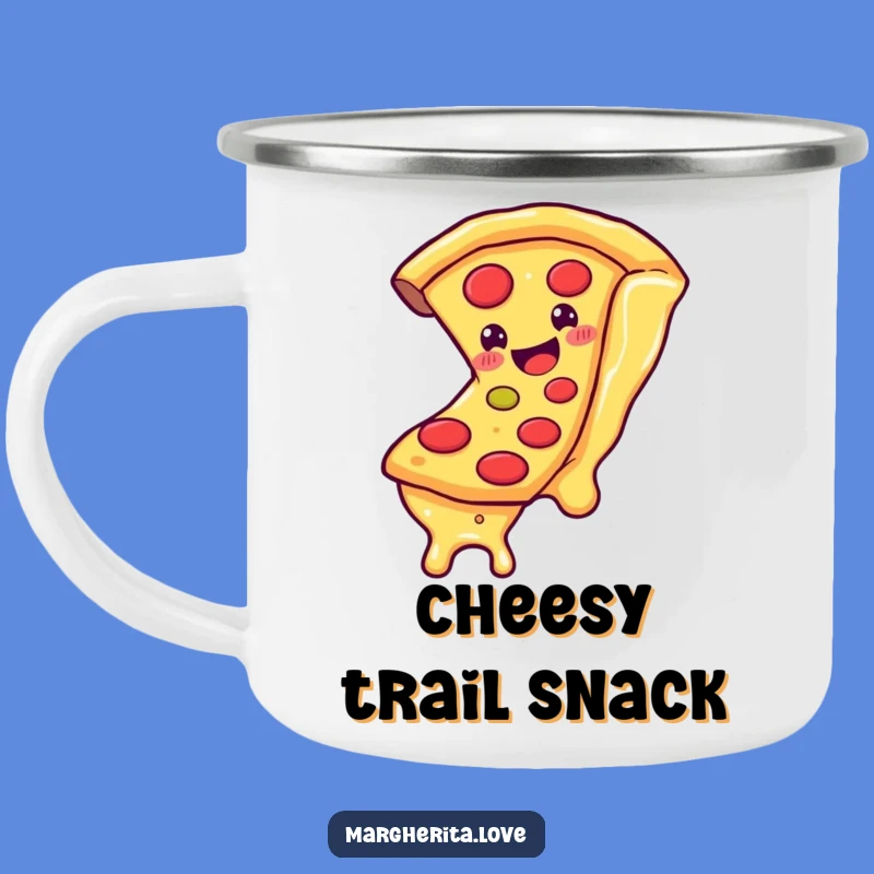 Funny Pizza Slice Cheese Slide Camping Mug - Delicious Adventure Gift