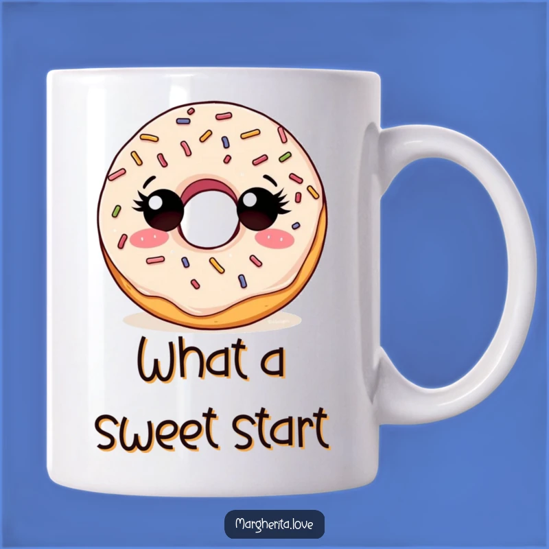 Funny Curious Doughnut Mug, A Whimsical Treat for Sweet Explorers