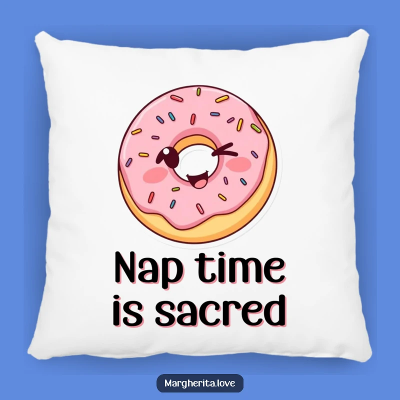 Cozy Funny Winking Donut Pillow: Adorable Sprinkled Treat Cushion, Perfect Gift