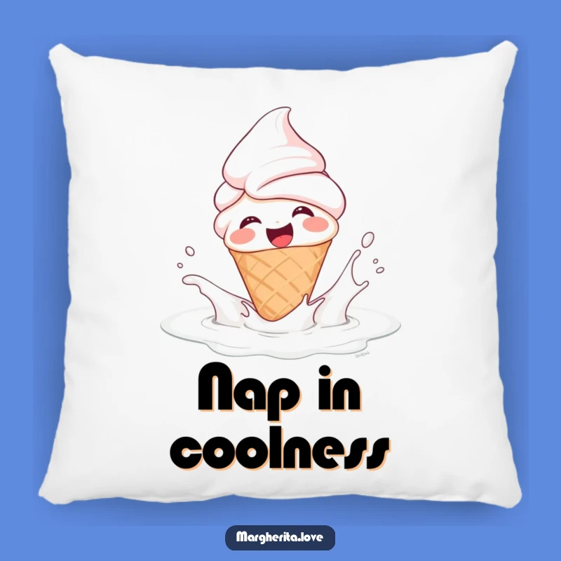 Funny Ice Cream Cone Pillow: Cozy & Hilarious Milk Splash Comfort