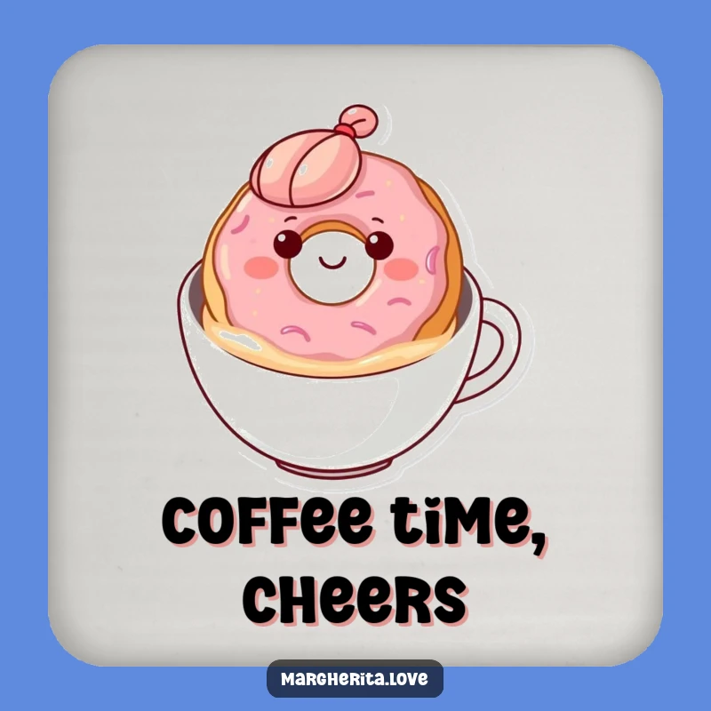 Funny Donut Coffee Coaster: Content Floater Protection, Hilarious Table Accessory
