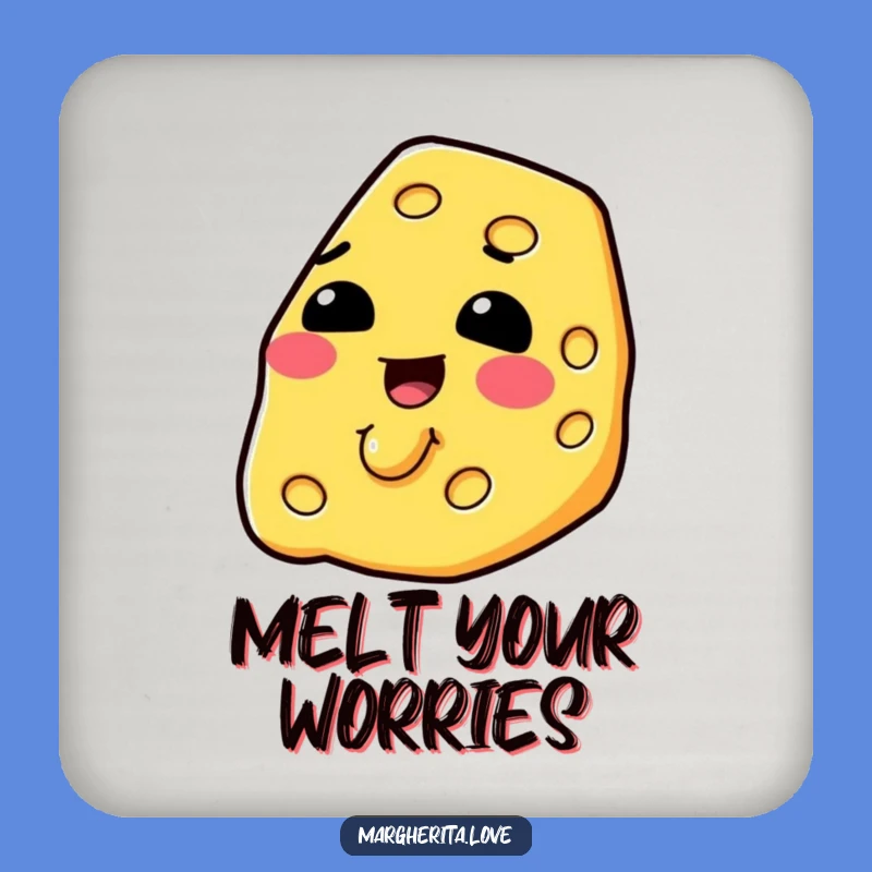 Funny Melting Cheese Slice Coaster - Protect Surfaces with Cheesy Humor Gift