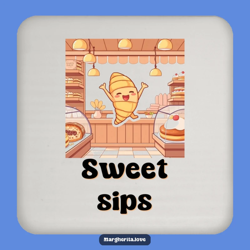 Funny Croissant Joy Coaster: Pastry Leap Protection, Cute Gift