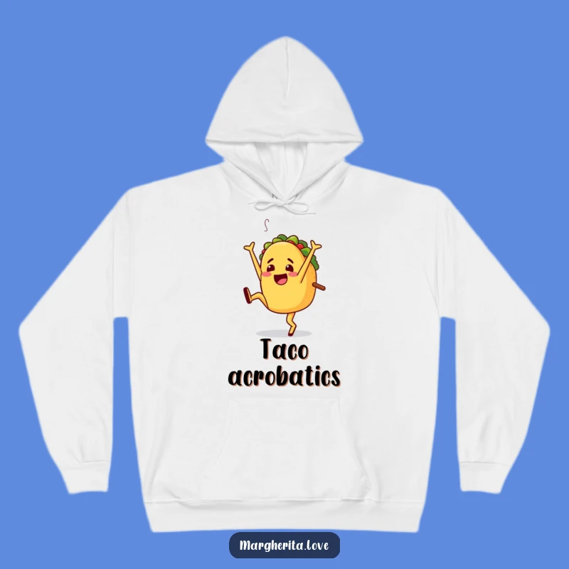 Cozy Funny Jaunty Taco Cartwheel Hoodie - Warm Fiesta Fun Gift