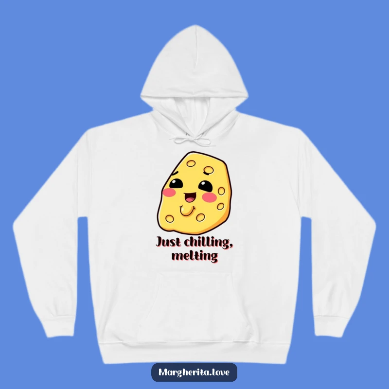 Cozy Funny Melting Cheese Slice Hoodie - Warm & Cheesy Gift