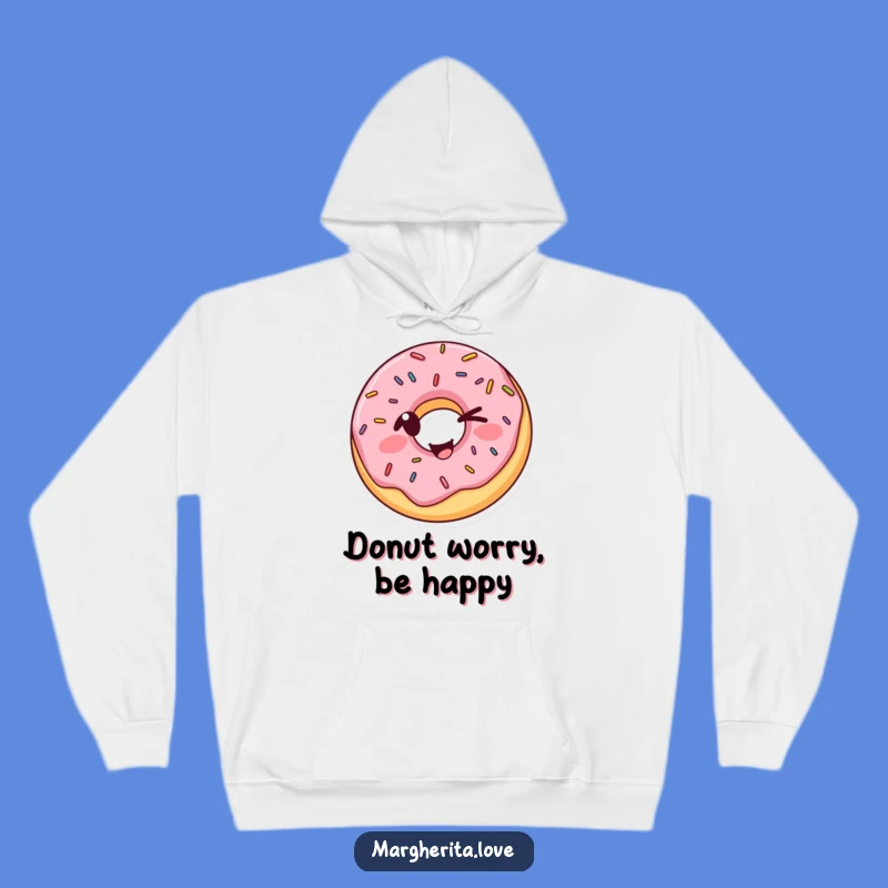 Cozy Funny Winking Donut Hoodie: Adorable Sprinkled Treat Sweatshirt, Great Gift