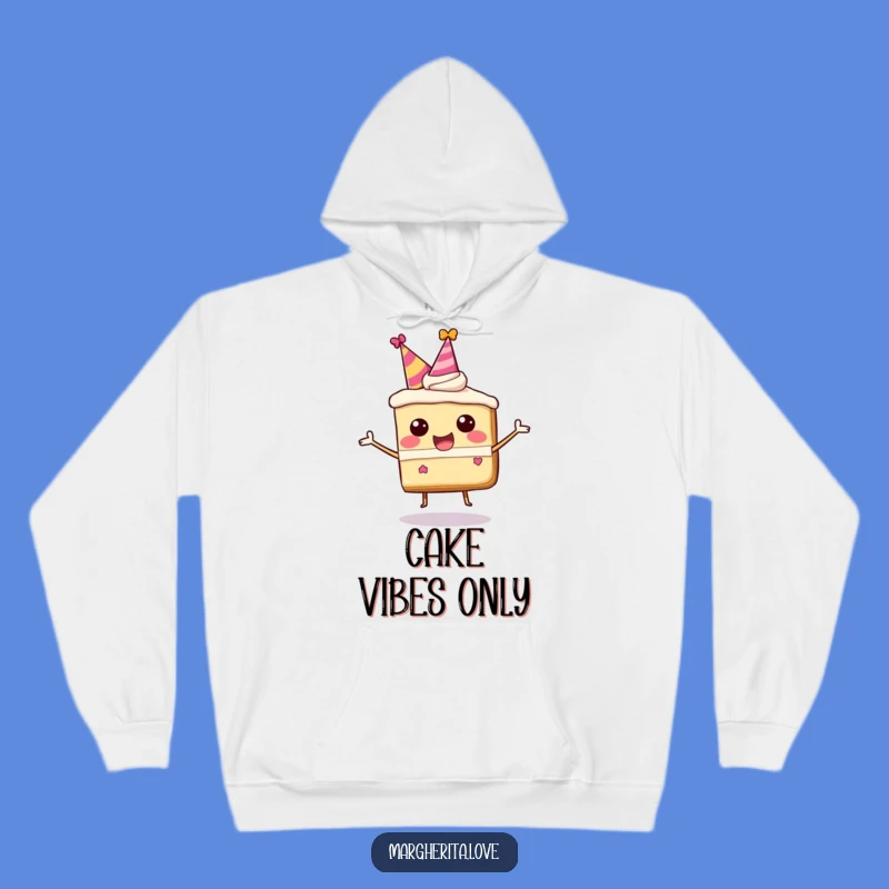 Funny Happy Cake Slice Hoodie, Cozy Up for a Sweet Celebration