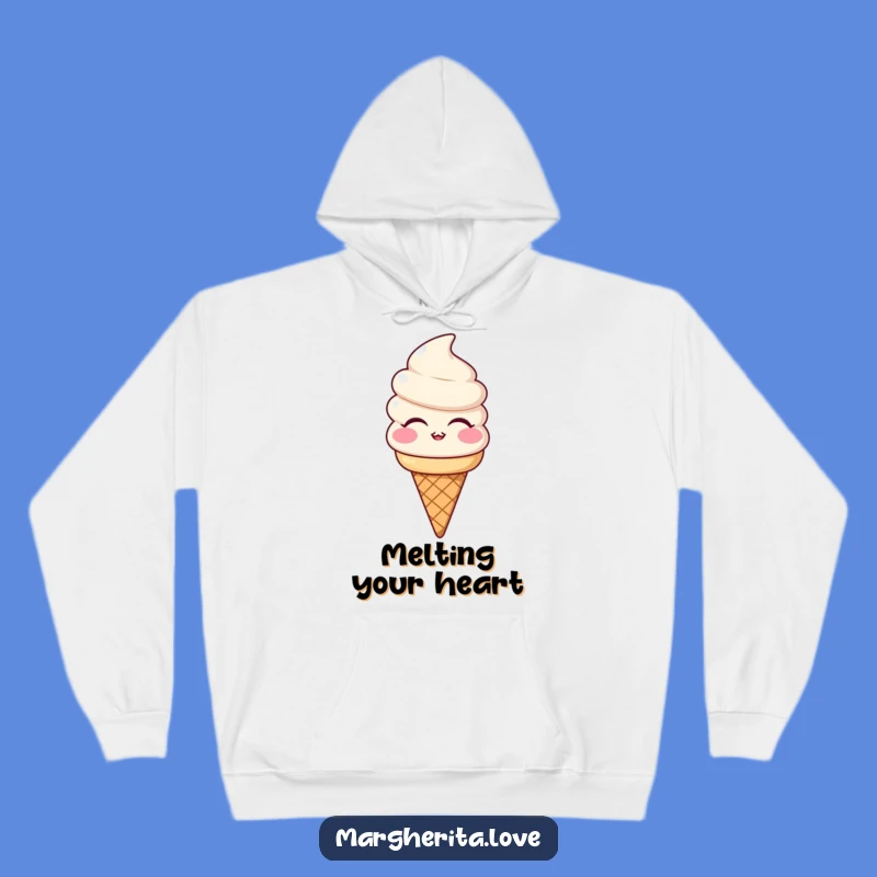 Funny Ice Cream Kiss Hoodie: Cozy Comfort with Sweet Charm, Perfect Gift