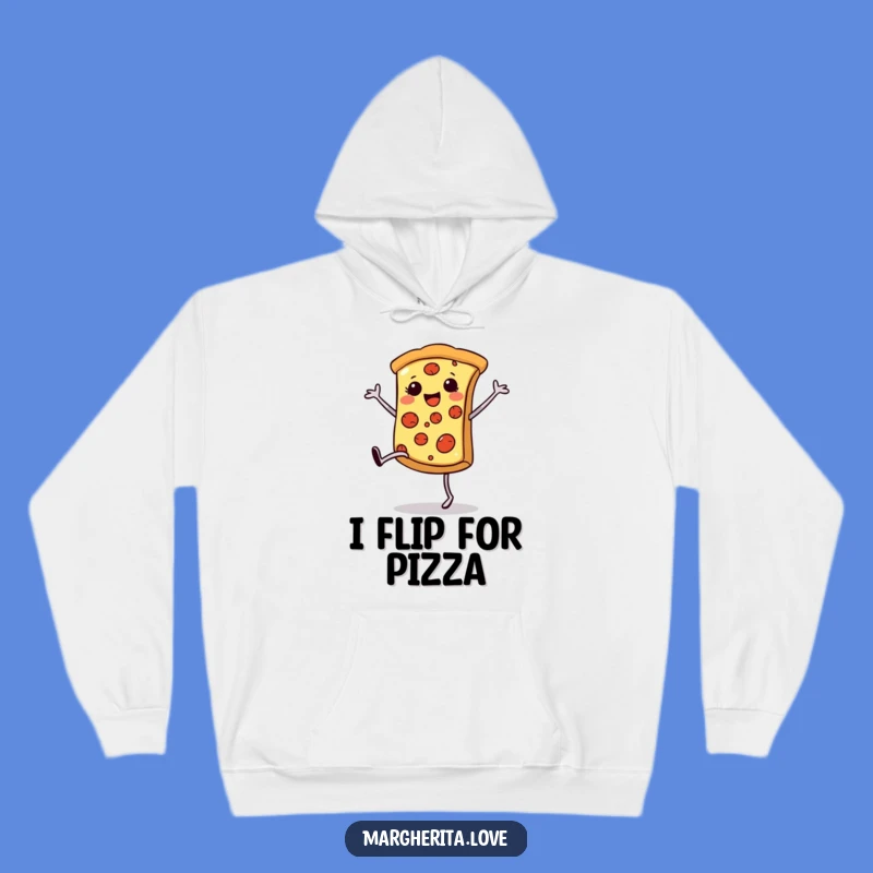 Funny Pizza Cartwheel Hoodie: Happy Food Character Design, Ultimate Funny Gift