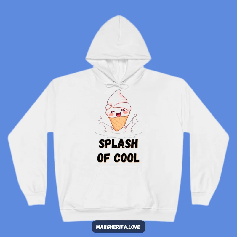 Funny Ice Cream Cone Hoodie: Cozy & Hilarious Milk Splash Apparel