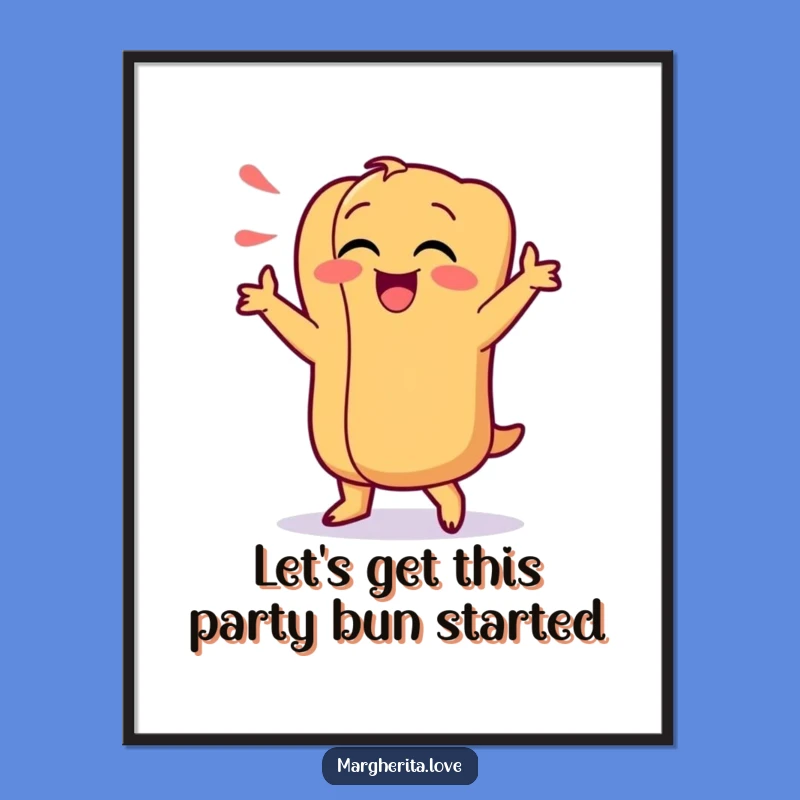 Free Printable Wall Art: Giggling Hot Dog Dancing - Quirky Downloadable Decor