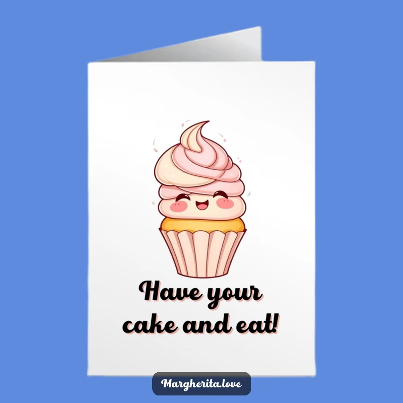 Free Printable Cupcake Spin Birthday Card: Frosted Fun Downloadable Gift