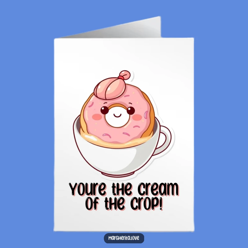 Free Printable Funny Donut Congrats Card - Coffee Float Downloadable
