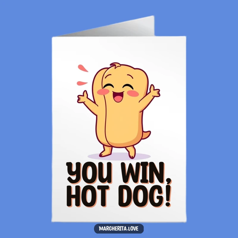 Free Printable Congrats Card: Hot Dog Dances for Your Amazing Achievement