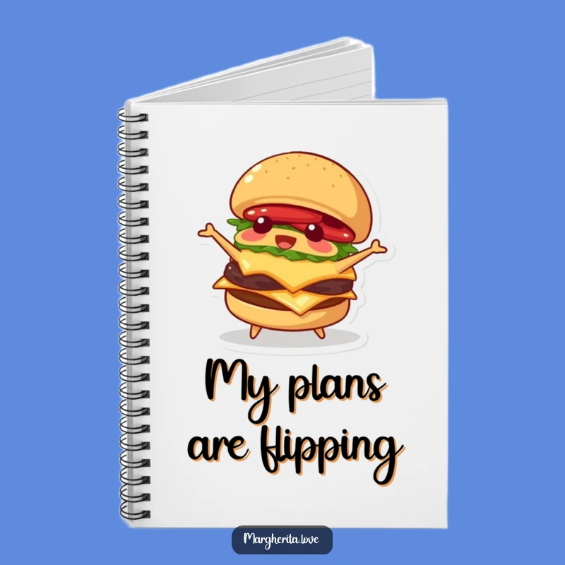 Funny Burger Flipping Notebook: Jot Down Delicious Ideas