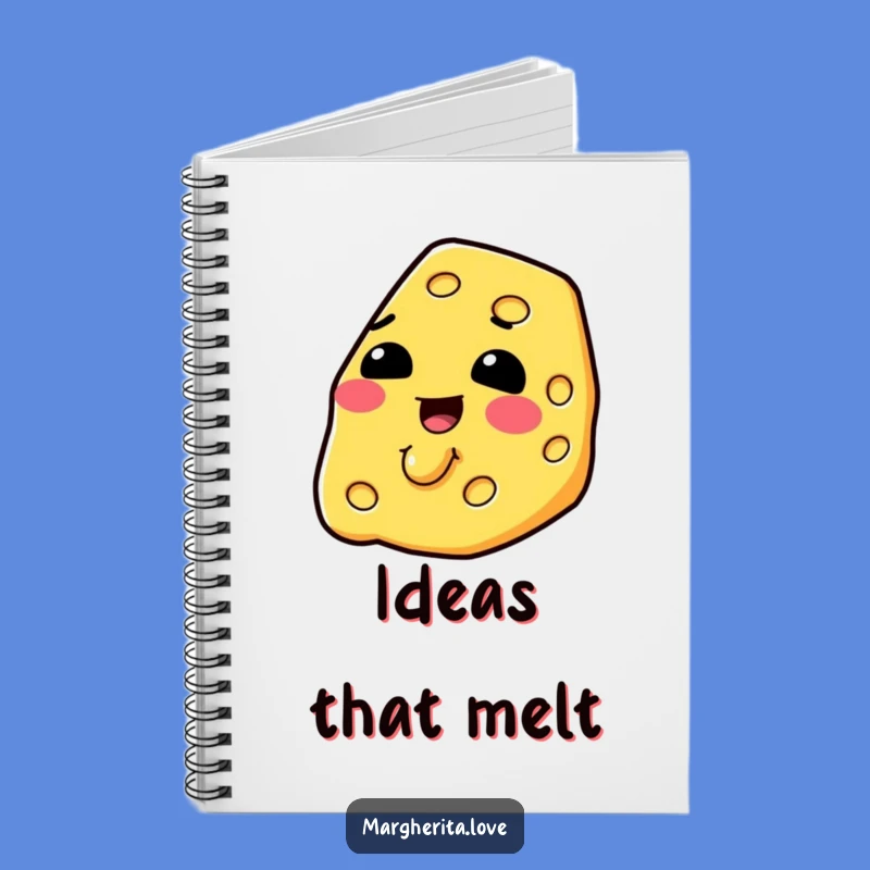 Funny Melting Cheese Slice Notebook - Jot Down Cheesy Ideas Gift