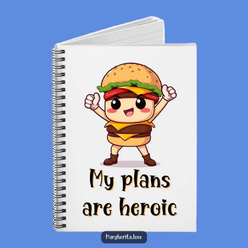 Funny Burger Hero Notebook: Jot Down Your Bold Ideas