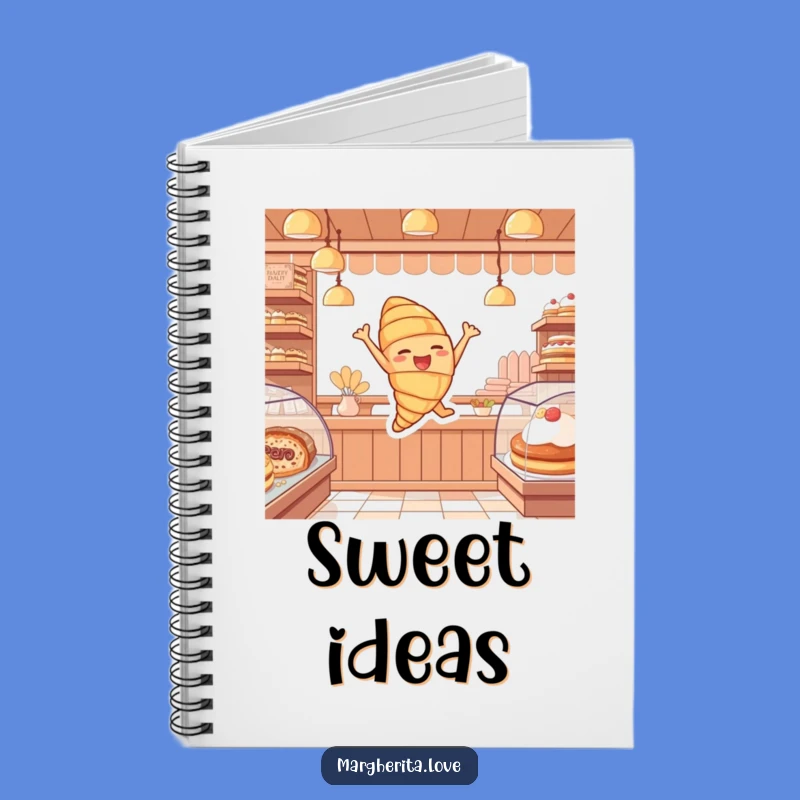 Funny Croissant Joy Notebook: Pastry Notes, Gift for Writers