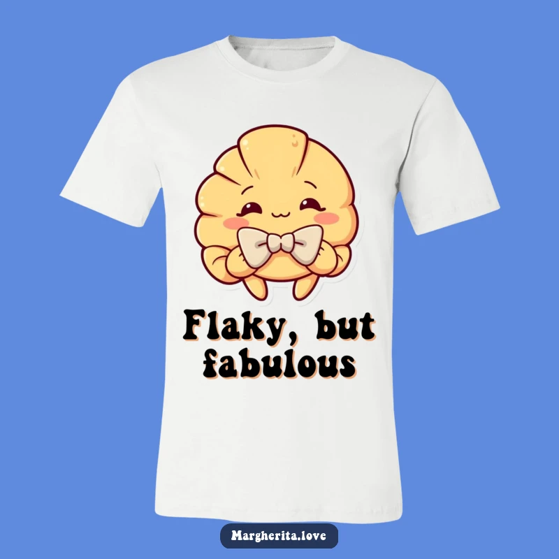 Funny Croissant Bow T-Shirt: A Hilarious Apparel Gift for Bread Enthusiasts, Perfect for Casual Wear