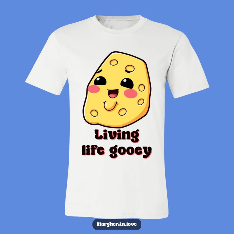 Funny Melting Cheese Slice T-Shirt - Comfort Food Humor & Gift Tee