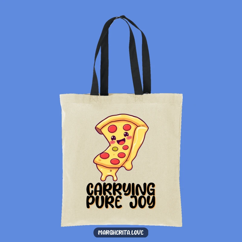 Funny Pizza Slice Cheese Slide Tote Bag - Carry Your Love Gift