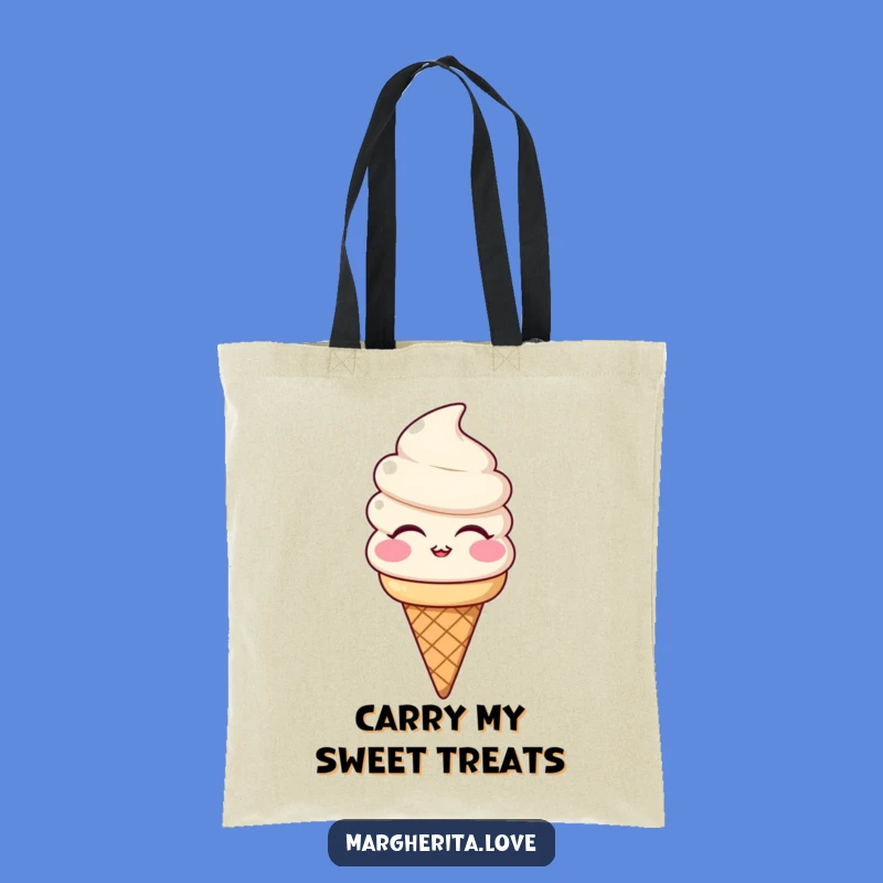 Funny Ice Cream Kiss Tote Bag: Carry Your Essentials with Sweet Style, Perfect Gift