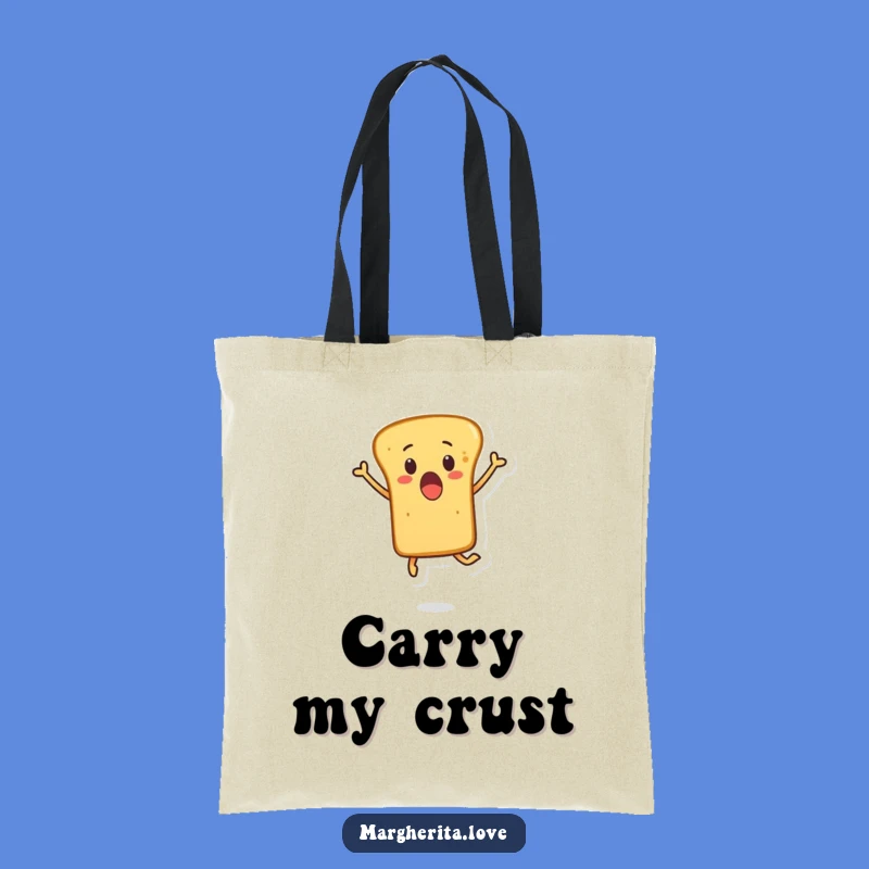Funny Surprised Breadstick Leaping Tote Bag - Stylish & Hilarious Bakery Accessory Gift